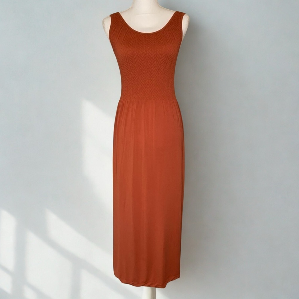 Lark + Grey Maxi Orange Maxi Dress Women Size PS/PM NWOT